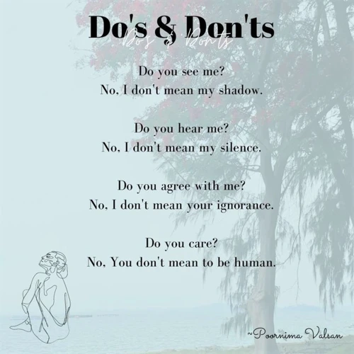 Dos And Don'Ts