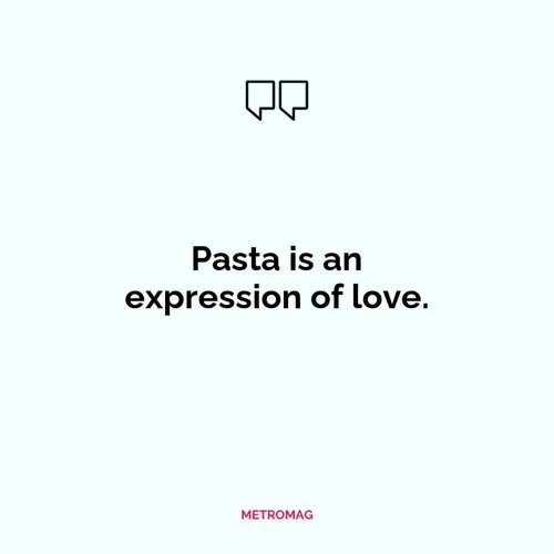 Die Liebe Zur Pasta Ausdrücken